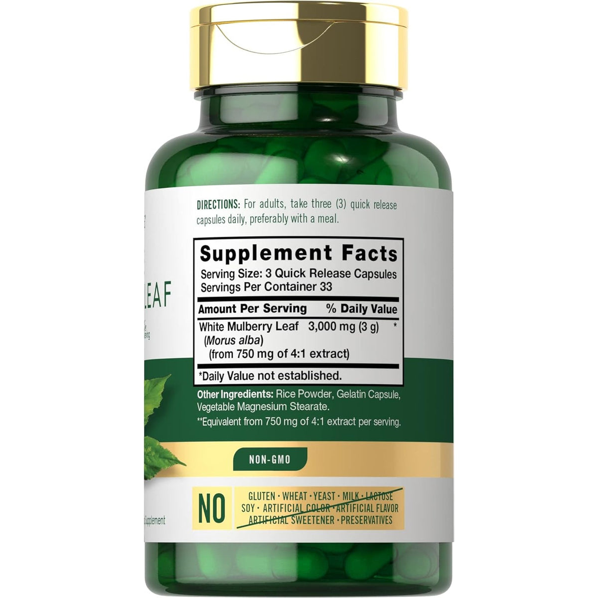 Carlyle Mulberry Leaf Extract | 100 Capsules | Non-Gmo and Gluten Free Herbal Supplement