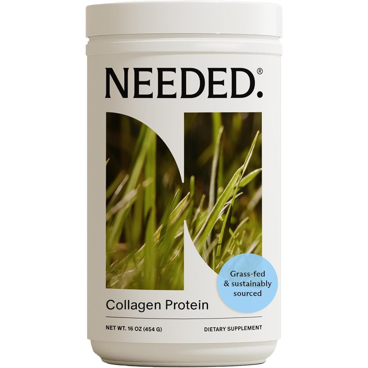 Needed. Hydrolyzed Collagen Protein Powder | Expert-Backed & Clean Sourced | Supports Skin, Hair, Joints | Grass-Fed, Pasture-Raised, Hormone-Free | 1Lb