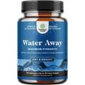 Water Away Herbal Diuretic Pills High Strength - Fluid Retention Supplement with Dandelion Leaf Extract & Green Tea for Bloating Relief for Women & Men - Capsules for Leg & Feet Swelling - 90 Count