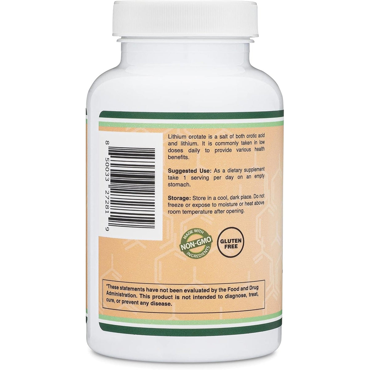Lithium Orotate 5Mg of Elemental Lithium for Cognition and Brain Health, 210 Capsules (Third Party Tested, Vegan Safe, Non-Gmo) by Double Wood Supplements
