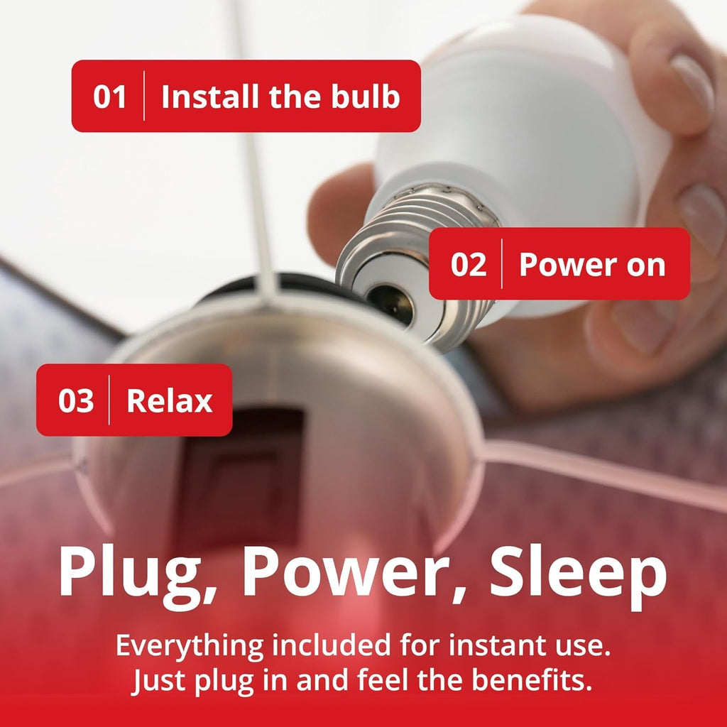 Revive - 670Nm Red Light Bulb by Gamma - Sleep Therapy - Melatonin Promoting Natural Sleep Aid