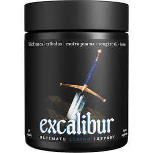 Excalibur - Libido Booster | Testosterone, Hormone & Libido Support for Men | Black Maca, Muira Puama, Tribulus Terrestris, Tongkat Ali, & Boron | One Month Supply, Boost Drive, Desire, and Blood Flow