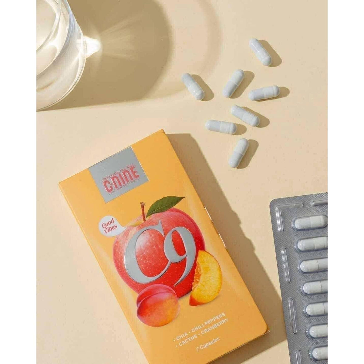 C-Nine C9 Dietary Supplement 7 Caps with Chia, Chili, Cactus & Cranberry