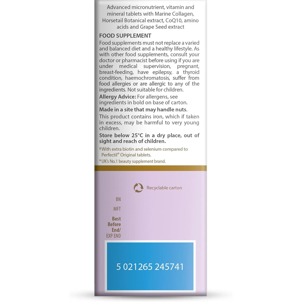 Perfectil Vitabiotics Multivitamin | Hair Growth and Thickening Formula | Supports Thicker, Healthy Hair | Vitamin D, E, Collagen, Biotin, and More
