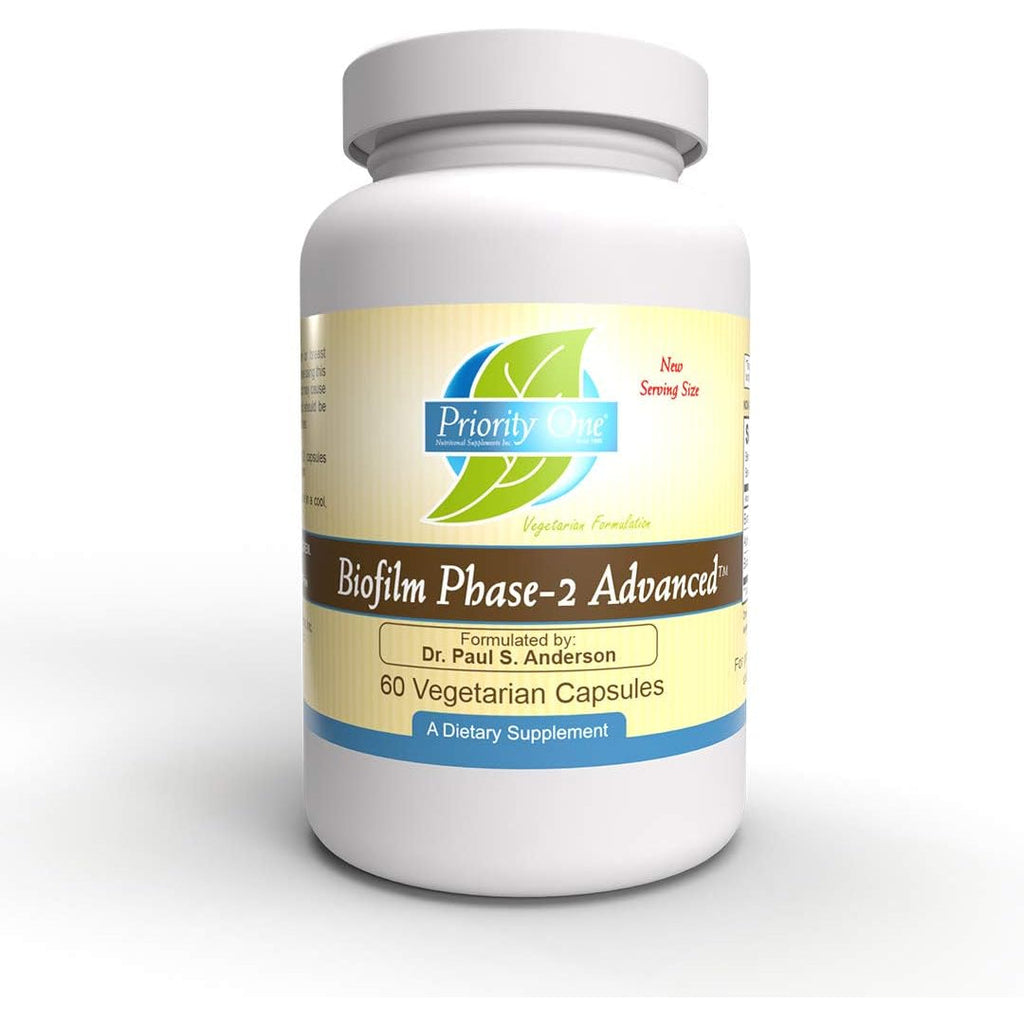 Priority One Vitamins Biofilm Phase-2 Advanced 60 Vegetarian Capsules Exclusively Formulated By: Dr. Paul S. Anderson - Disruption of Advanced Biofilms*