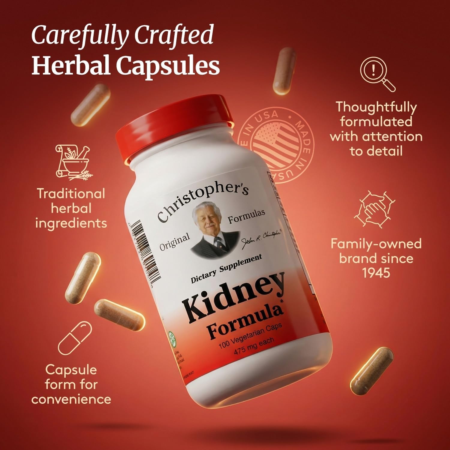 Christopher'S Original Formulas Kidney Formula - Kidney Cleanse Detox & Repair Formula - Herbal Blend for Kidney Support