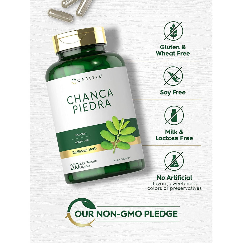 Carlyle Chanca Piedra | 200 Capsules | Non-Gmo and Gluten Free Traditional Herb Formula