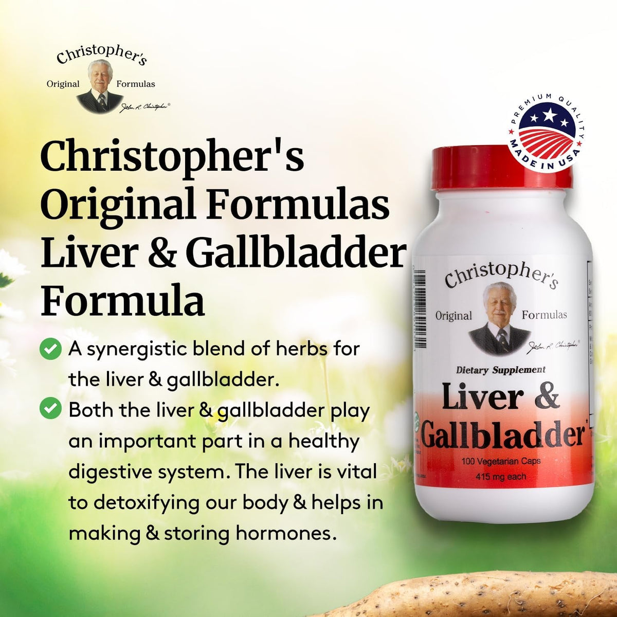 Christopher'S Original Formulas Liver & Gallbladder Formula Capsules - Gallbladder Supplements with Digestive Enzymes & Natural Herbs