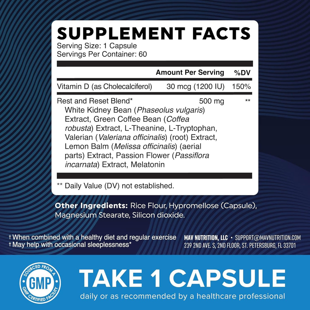 Night Time Fat Burner for Weight Loss Support & Sleep Aid | Appetite Suppressant, Carb Blocker, Overnight Metabolism Booster for Stomach Fat Burner & Night Shred with Melatonin | Non-Gmo, Vegan 60Ct