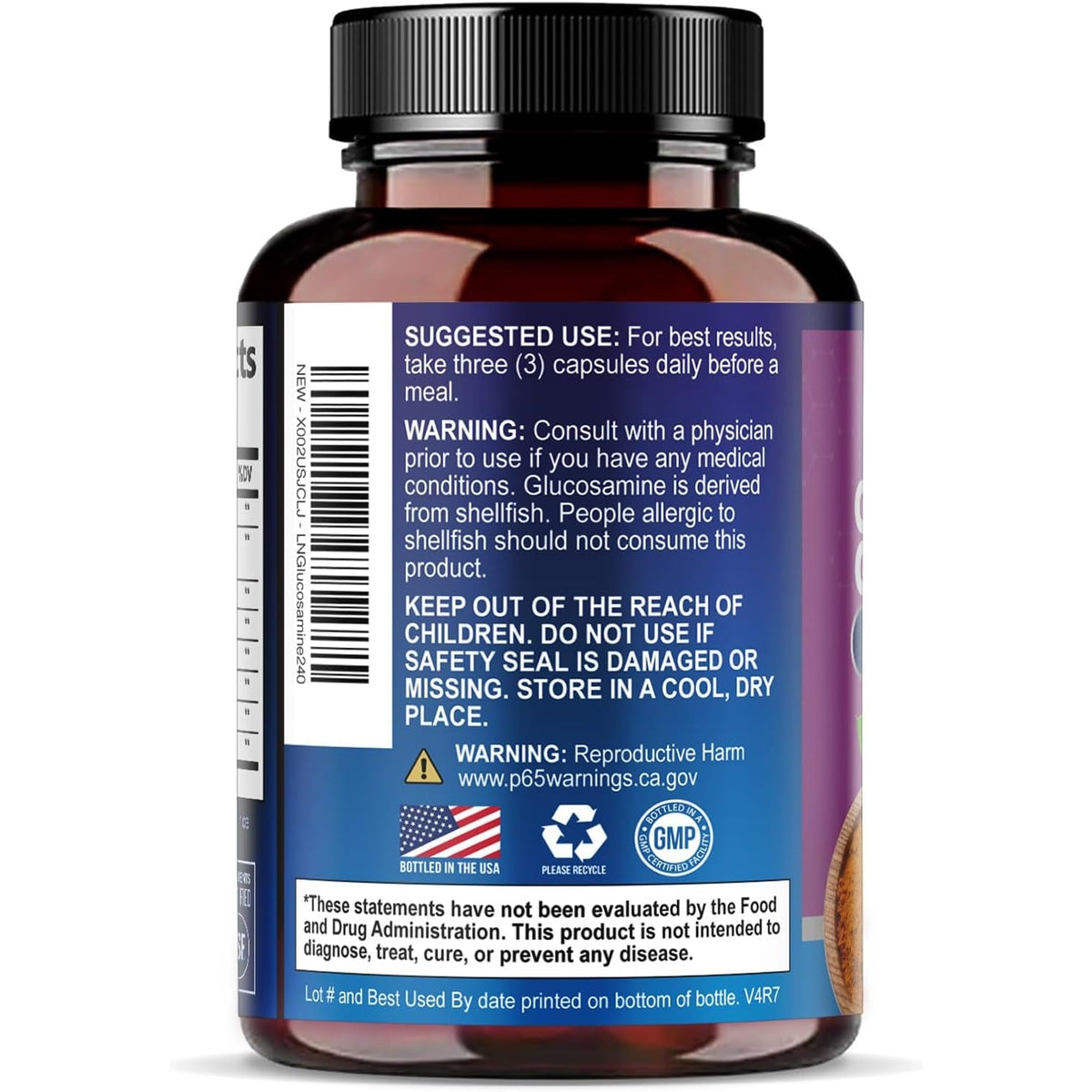 Glucosamine Chondroitin MSM Complex - 3X Strength Joint Support Supplement with Glucosamine Sulfate, Turmeric, Boswellia - for Cartilage, Mobility & Flexibility - Bottled in USA - 240 Capsules