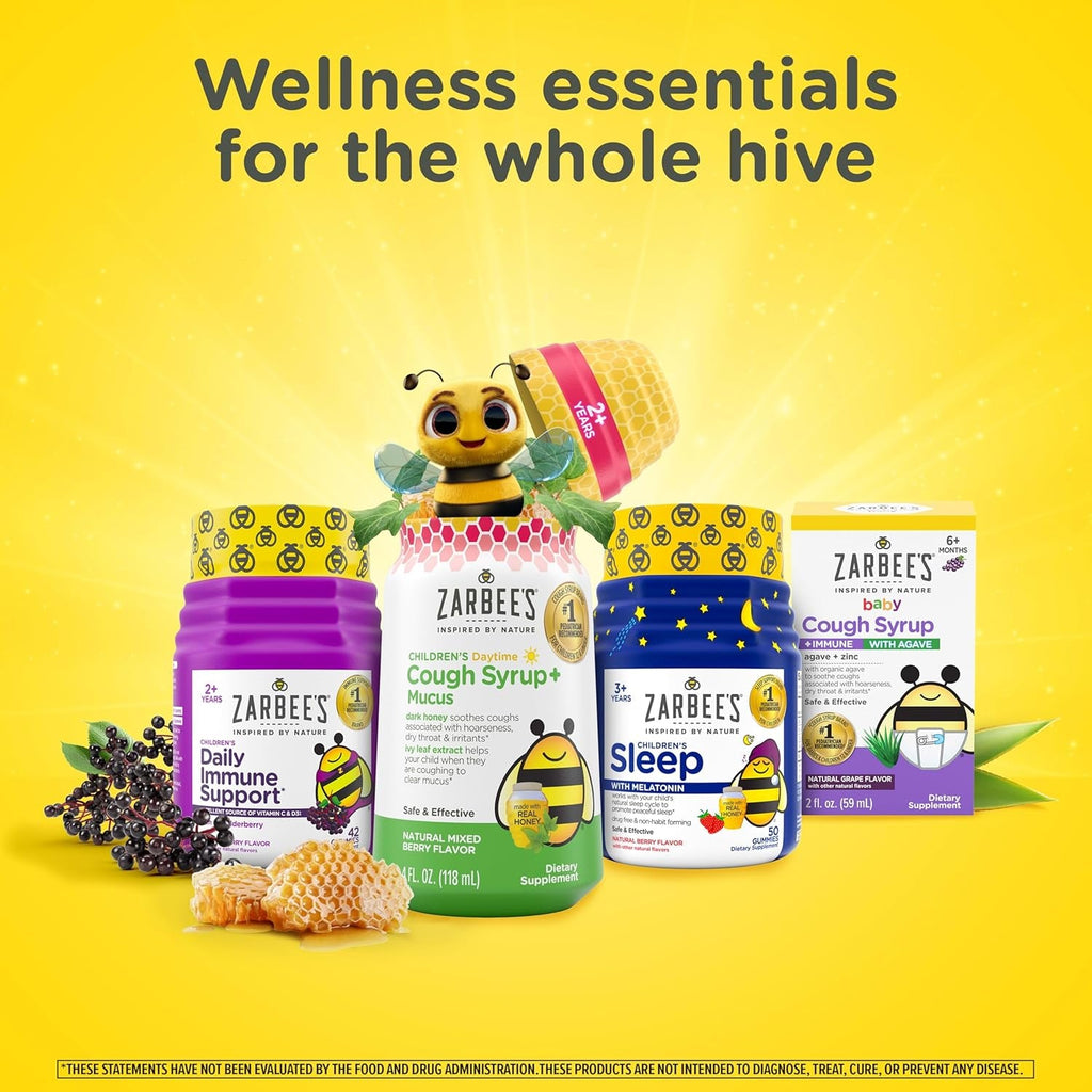 Zarbee'S Melatonin Gummies 3Mg Sleep Supplement to Promote Peaceful Sleep, Natural Mixed Fruit Flavor, Adults Gummy Age 12 Up, 60 Count