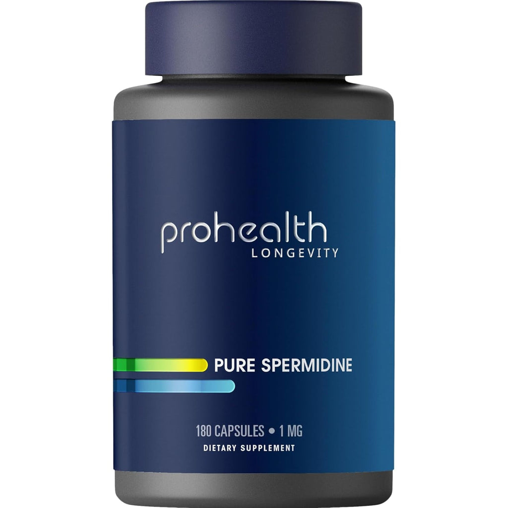 Prohealth Pure Spermidine 1 Mg | 180 Capsules | Plant-Based Wheat Germ Extract for Cellular Renewal & Autophagy Support | Non-Gmo, Triple Lab-Tested, Gmp-Certified