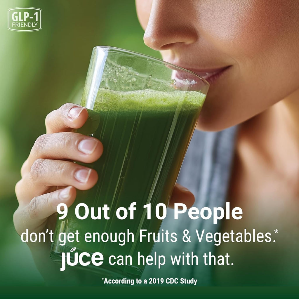 Terra Kai Organics JUCE Green Superfood Powder, Organic Fruits and Veggies Supplement W/ 77 Superfoods plus Prebiotic Probiotic Blend, Harvest Apple Flavor - 20 Servings (250 G)