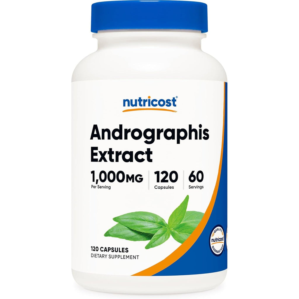 Nutricost Andrographis Extract Capsules (1000Mg) (120 Capsules) - Health and Wellness Vegetarian Supplement, 60 Servings