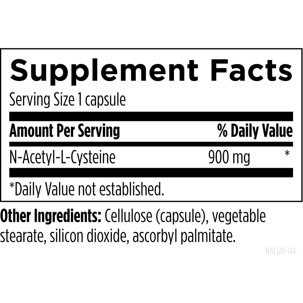 Designs for Health NAC - 900Mg N-Acetyl-L-Cysteine, Antioxidant Glutathione Precursor - Detox + Workout Recovery Support - Non-Gmo + Gluten Free Supplement (120 Capsules)