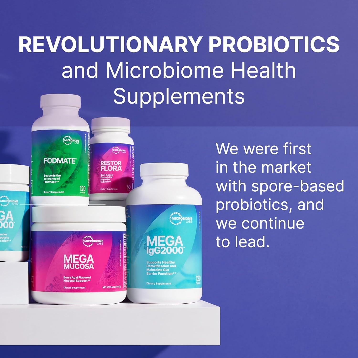 Microbiome Labs Megamucosa Gut Health Powder - Digestive Supplement with Complete Mucosal Support for Healthy Gut & Immune Function - Dairy-Free Immunoglobulins & Amino Acids - Berry Acai (5.5 Oz)