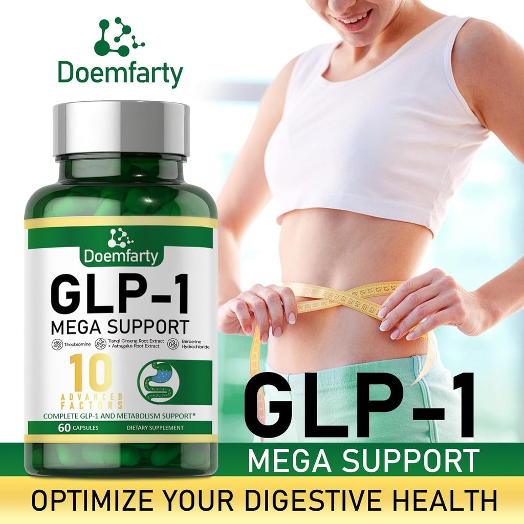 GLP-1 Supplement, GLP-1 Support Capsules with Berberine, Naturally GLP1 Production, GLP-1 Probiotic Capsules for Women & Men, 60 Count