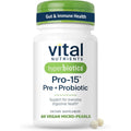 Hyperbiotics Vital Nutrients Pro-15 Prebiotics and Probiotics for Women and Men | 15 Science Backed Strains | Supports Occasional Constipation, Diarrhea, Gas & Bloating | 60 Vegan Time Release Pearls
