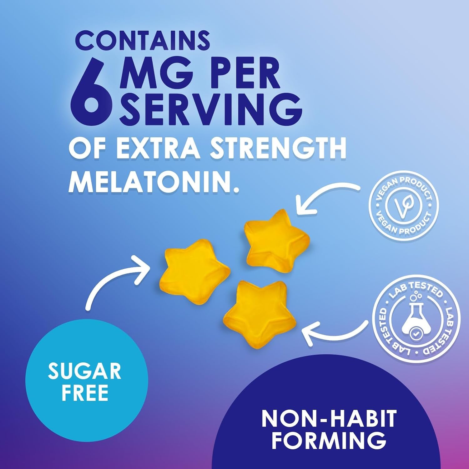 Melatonin Sleep Gummies - Melatonin 6Mg per Serving - Sugar-Free Melatonin Gummy for Adults - Extra Strength Sleeping Gummy Supplement - Supports Restful Sleep - Tasty Orange Flavor - 120 Gummies