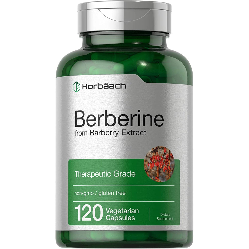 Horbaach Berberine HCL Supplement | 500Mg | 120 Capsules | from Barberry Extract | Therapeutic Grade | Vegetarian, Non-Gmo, Gluten Free