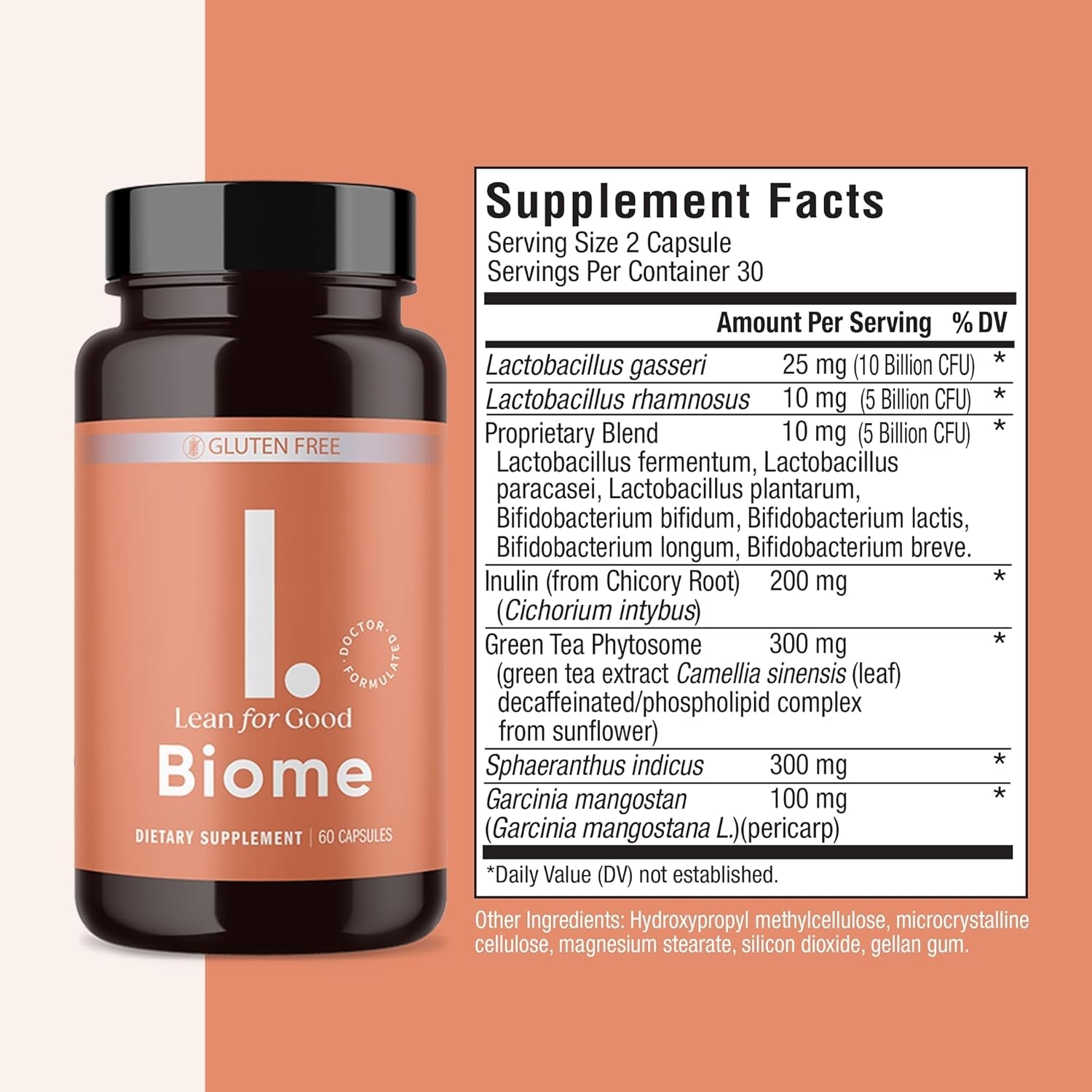 Biome, 9-Strain Probiotic Formula, Supports a Balanced Gut Microbiome, Powerful Gut Probiotics with Greenselect Phytosome - 60 Capsules