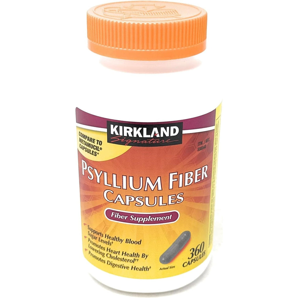 Fiber Capsules Kirkland Therapy for Regularity/Fiber Supplement, 360 Capsules - Compare to the Active Ingredient in Metamucil Capsules
