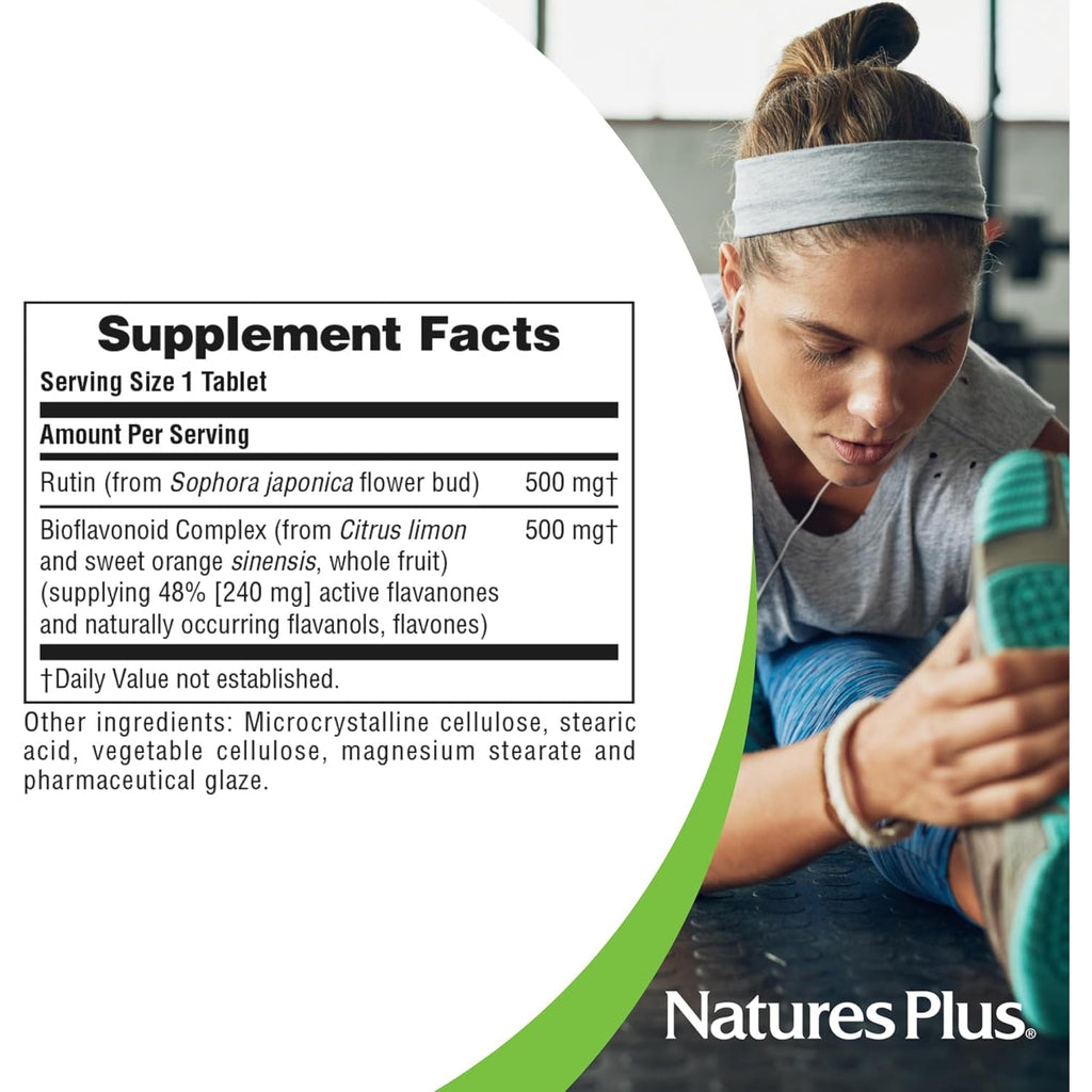 Naturesplus Biorutin - 1000Mg, 90 Tablets - Bioflavonoid & Rutin Complex - Vegetarian, Gluten Free - 90 Servings
