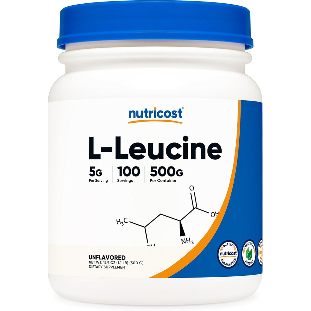 Nutricost Pure L-Leucine Powder 500 Grams