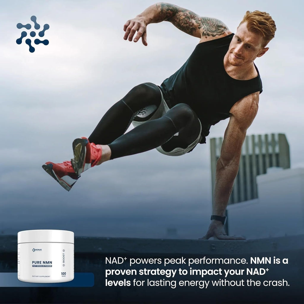 RENUE by Science NMN Powder | 100G Fast Dissolve Powder Supplement | 500Mg Nicotinamide Mononucleotide per Serving | Manufactured in the USA Third-Party Tested