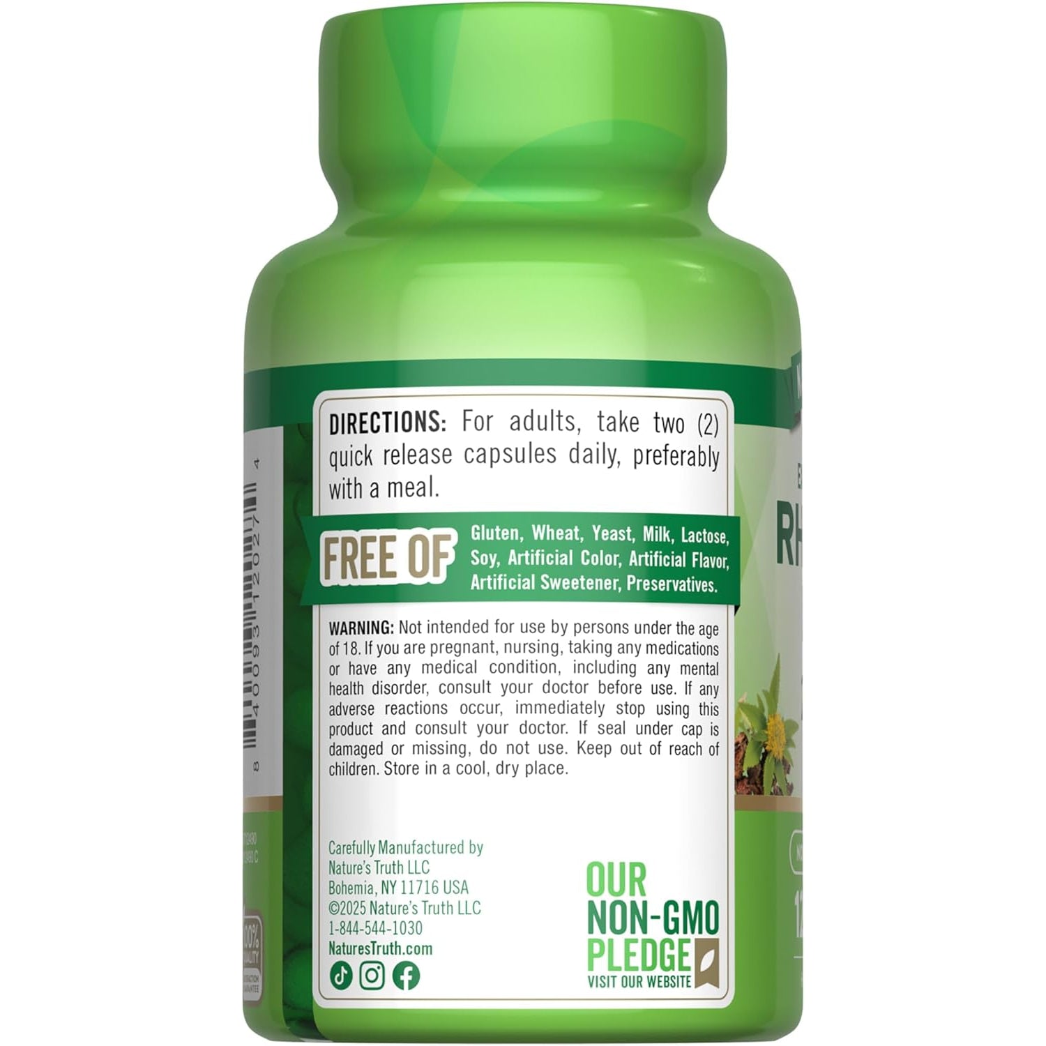 Nature'S Truth Rhodiola Rosea | 120 Capsules | Non-Gmo & Gluten Free Extract Supplement
