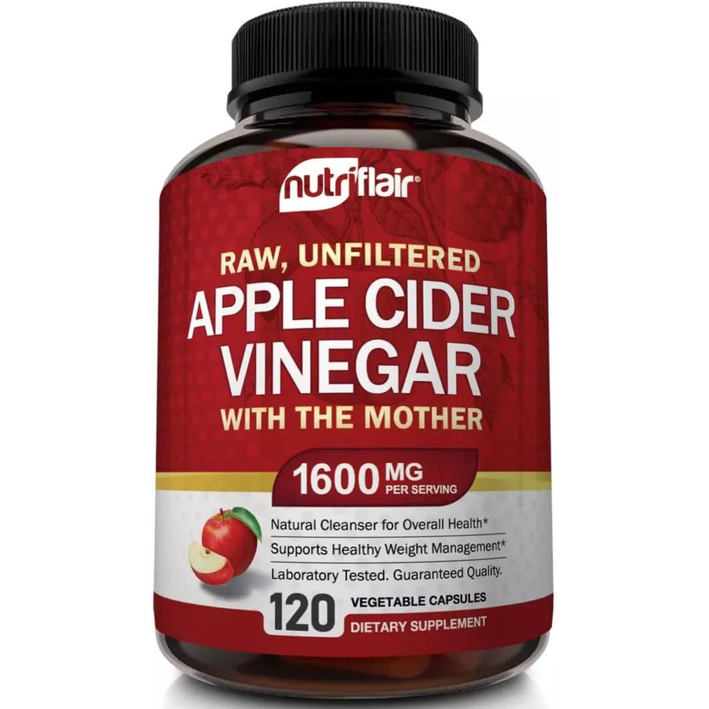 Apple Cider Vinegar Capsules with the Mother - 120 Vegan ACV Pills - Best Supplement for Healthy Weight Loss, Diet, Keto, Digestion, Detox, Immune - Powerful Cleanser & Appetite Suppressant Non-Gmo