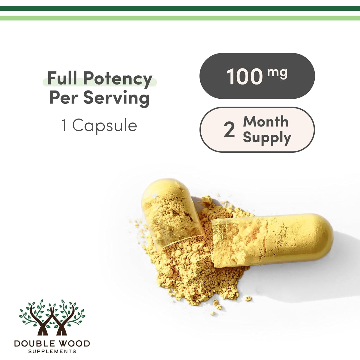 Dihydroberberine Supplement 100Mg, 60 Capsules (Patented Glucovantage Super Berberine, May Be 5X More Effective than Berberine with Less Side Effects) Third Party Tested, Vegan Safe by Double Wood