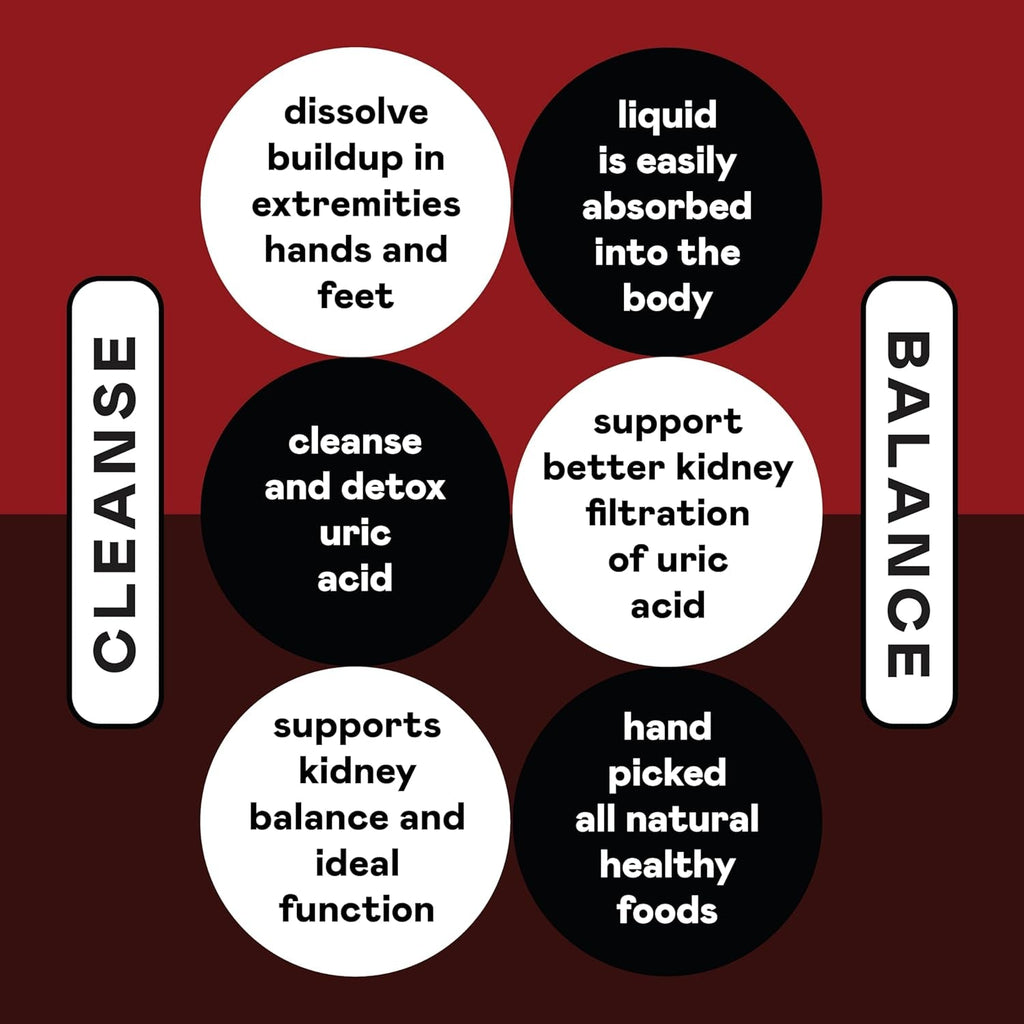 Complete Natural Products Uric Acid Complete - 16Oz Liquid Supplement to Support Uric Acid Cleanse, Kidney Health & Circulation with Apple Cider Vinegar, Tart Cherry, & Beet Root.