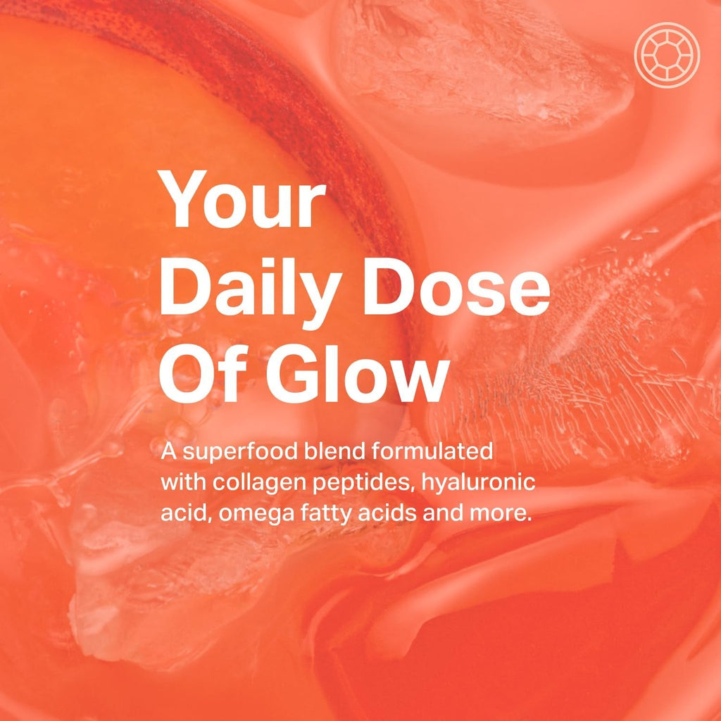 Proper, the Corals Daily Glow Beauty Blend - Nutrient Dense Superfood Powder with Collagen Peptides, Hyaluronic Acid Powder, Vitamin C, and MSM. Hair, Skin, Nail Vitamin Supplement for Women & Men