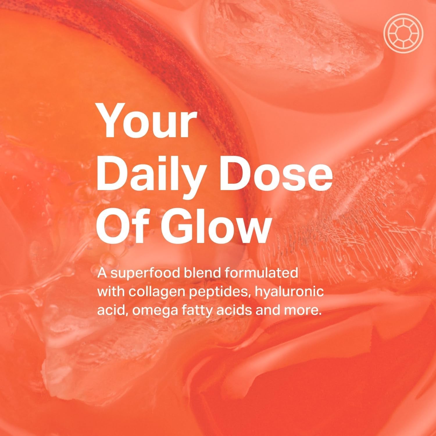 Proper, the Corals Daily Glow Beauty Blend - Nutrient Dense Superfood Powder with Collagen Peptides, Hyaluronic Acid Powder, Vitamin C, and MSM. Hair, Skin, Nail Vitamin Supplement for Women & Men