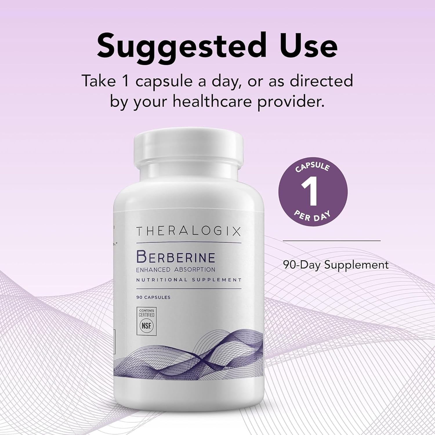 Theralogix Berberine Enhanced Absorption - 90-Day Supply - Made with Berberine Phytosome to Help Support Healthy Metabolism & Hormone Balance* - NSF Certified - 90 Capsules