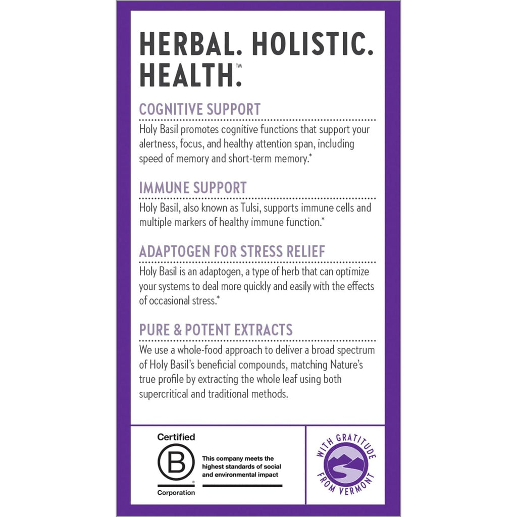 New Chapter Stress Relief Supplement - Holy Basil Force with Supercritical Holy Basil for Stress Support + Immune Support + Non-Gmo Ingredients - Vegetarian Capsules, 120 Count