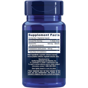 Life Extension Dopamine Advantage, Cognitive Health, Mental Sharpness, Motivation, Vitamin B12, Phellodendron Bark Powder, Gluten Free, Non-Gmo, Vegetarian, 30 Capsules