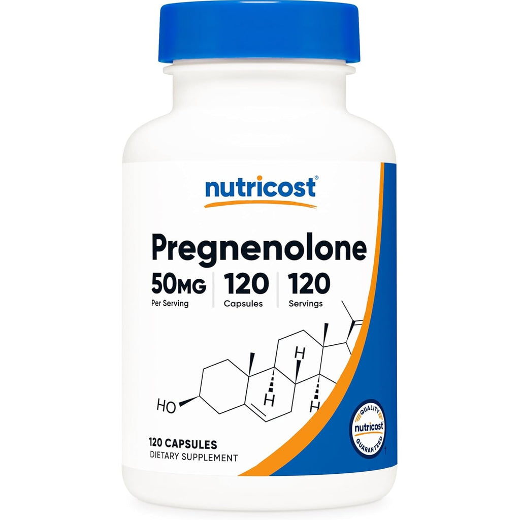 Nutricost Pregnenolone 50Mg, 120 Capsules - Non-Gmo, Gluten Free, Vegetarian Capsules