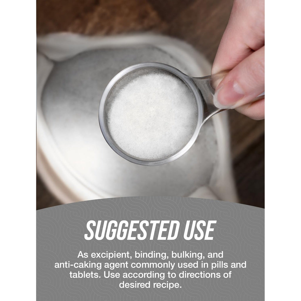 Bulksupplements.Com Microcrystalline Cellulose Powder - MCC Powder, Microcrystalline Cellulose Food Grade - Excipient, Binder, & Anti-Caking Agent, 500G (1.1 Lbs) (Pack of 1)