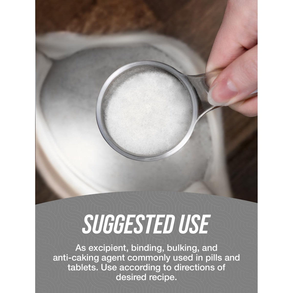 Bulksupplements.Com Microcrystalline Cellulose Powder - MCC Powder, Microcrystalline Cellulose Food Grade - Excipient, Binder, & Anti-Caking Agent, 500G (1.1 Lbs) (Pack of 1)