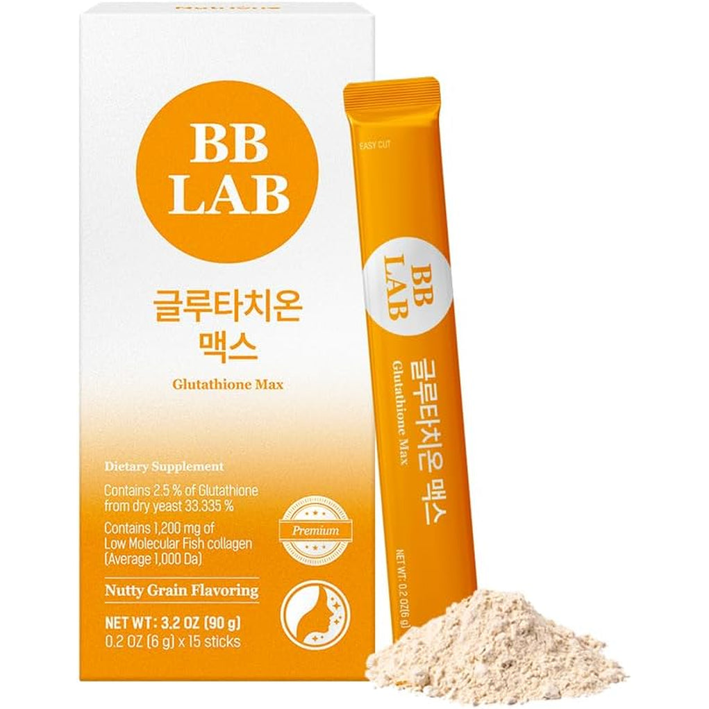 BB LAB Glutathione Max Powder Stick Supplement, Korea Glutathione, Low Molecular Fish Collagen for Woman, Vitamin C, Fast Absorption, Antioxidant, Anti-Aging