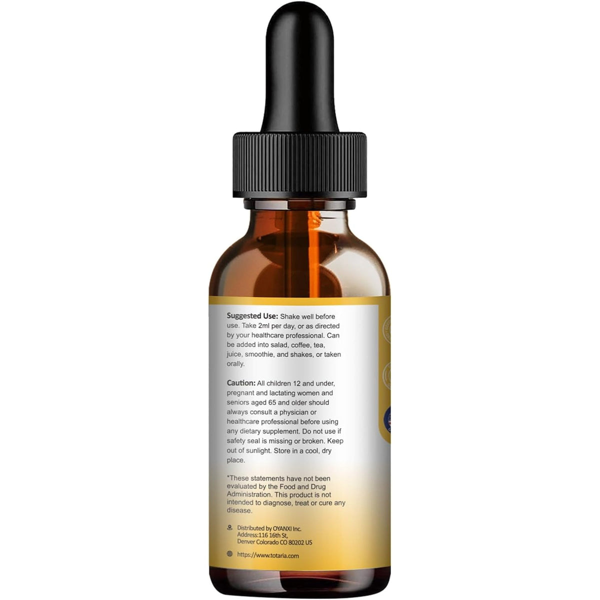 Glucosamine Chondroitin MSM Liquid Drops, Vitamin D3 - Joint Support Supplement for Mobility, Flexibility & Bones Chondroitin Sulfate Supplement Turmeric, Quercetin, Bromelain, MSM Oil 2 FL.OZ