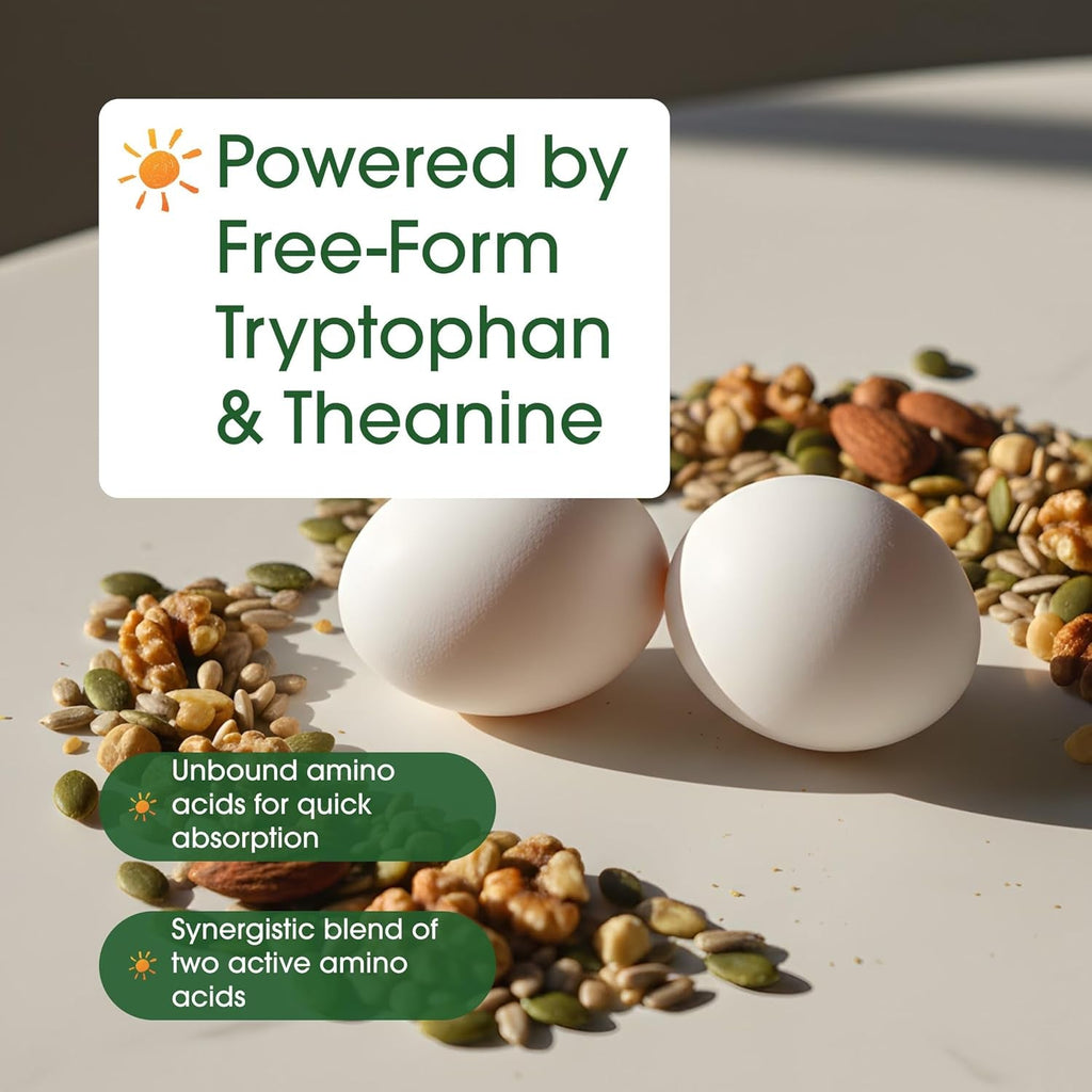 Naturebell L-Tryptophan Complex - 300 Capsules - Triple Strength 1,300Mg L-Tryptophan with 200Mg Free-Form L-Theanine - Calming Support Formula for Relaxation & Wellness*
