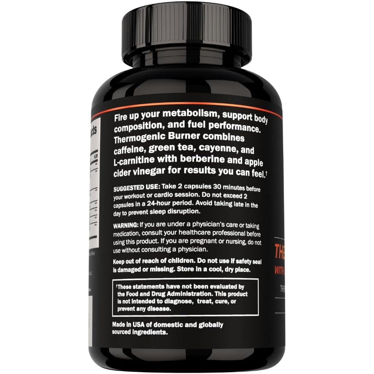 Prime Labs Thermogenic Fat Burner for Men - Weight Loss Supplement - with L-Carnitine, Caffeine, & Green Tea - Thermogenic Energy & Metabolic Support - Third-Party Tested, Made in the USA - 60 Count