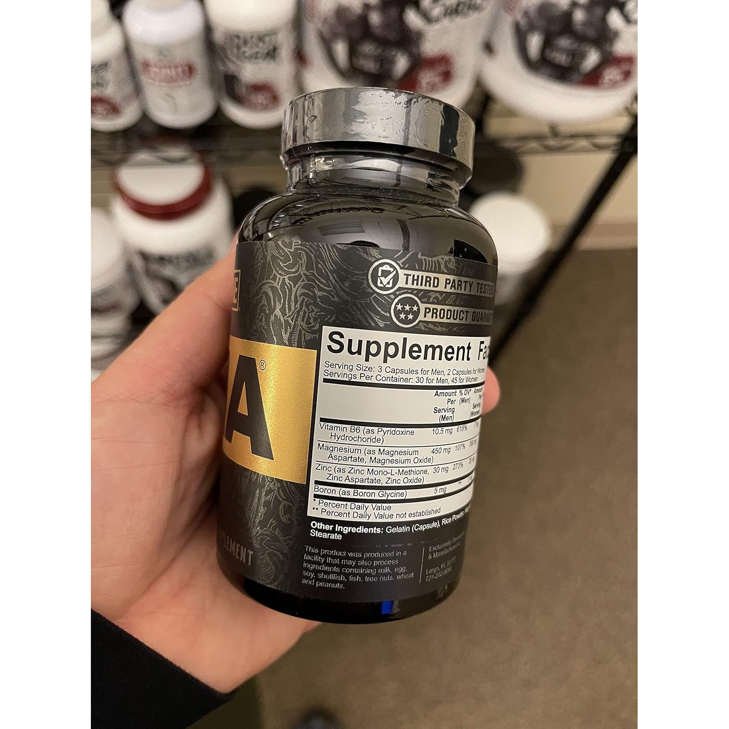 5% Nutrition Core ZMA (With Boron) | Promotes Recovery by Restoring Levels of Zinc, Magnesium & Vitamin B-6 (90 Capsules)