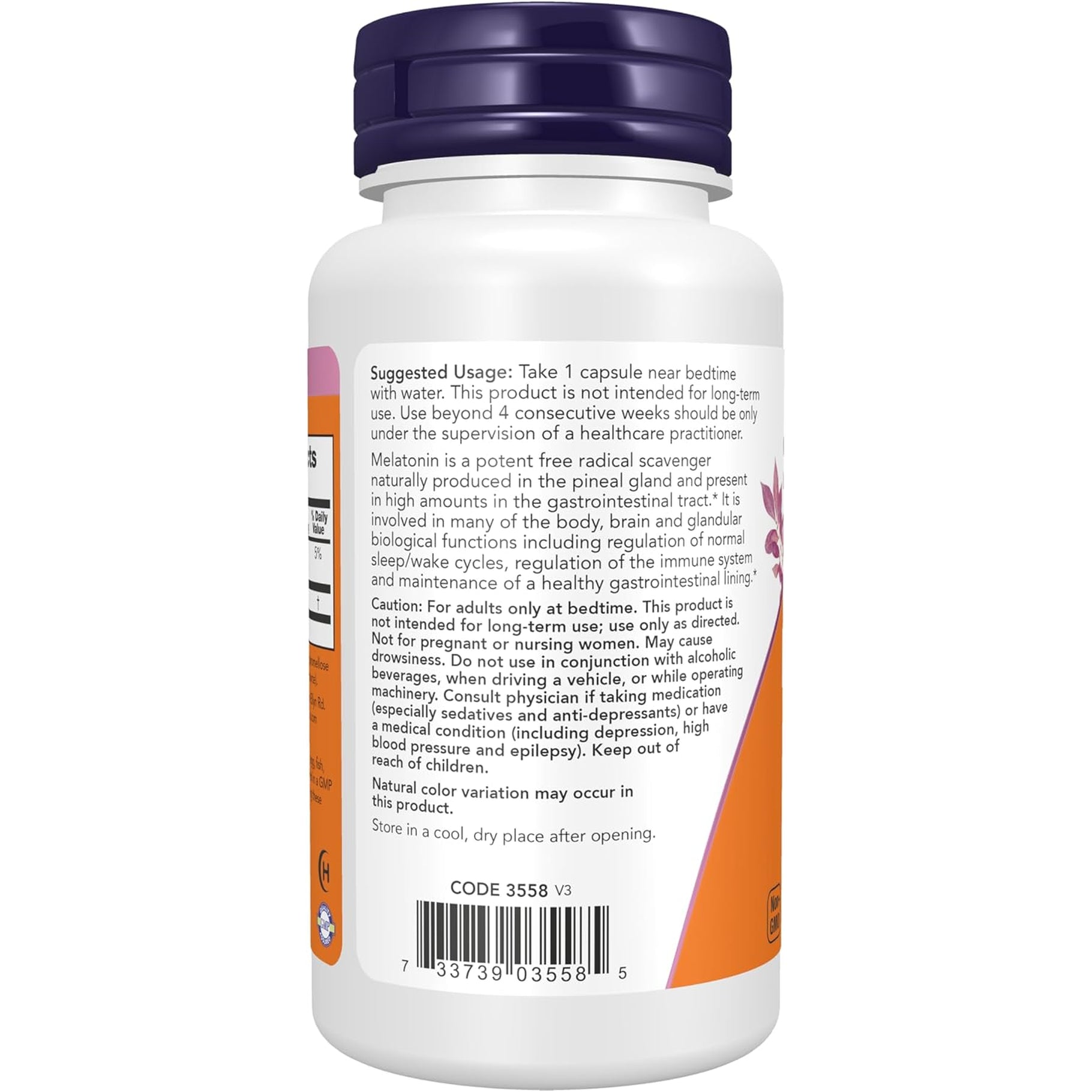 NOW Foods Supplements, Maximum Strength Melatonin 20 Mg, Healthy Sleep Cycle*, Free Radical Scavenger*, Gastrointestinal Support*, 90 Veg Capsules