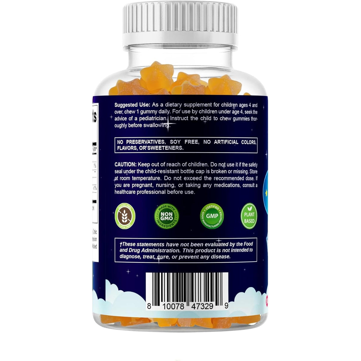 Vitamatic Sugar Free Kids Melatonin 1Mg, 90 Gummies, Pineapple & Passionfruit Flavored Gummies, 90 Days Supply