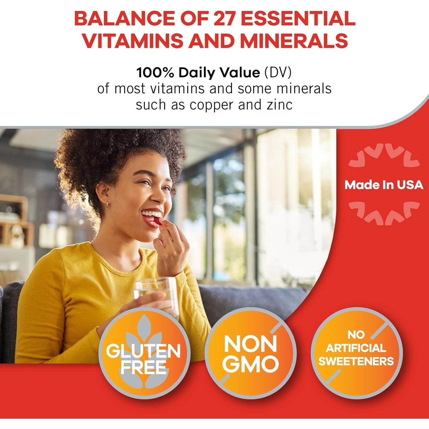 Geritol Multivitamin Supplement, Contains B-Vitamins, Antioxidants, Vitamins C, E & D and Iron, 27 Essential Vitamins and Minerals, Gluten-Free, Non-Gmo, No Artificial Sweeteners, 40 Tablets