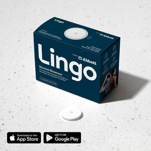 Lingo Continuous Glucose Monitor (CGM). Made by Abbott. Optimize Your Nutrition with Real-Time Glucose Data & Insights. 1 Lingo Biosensor Lasts up to 14 Days*. Works with Ios and Android. US Only.